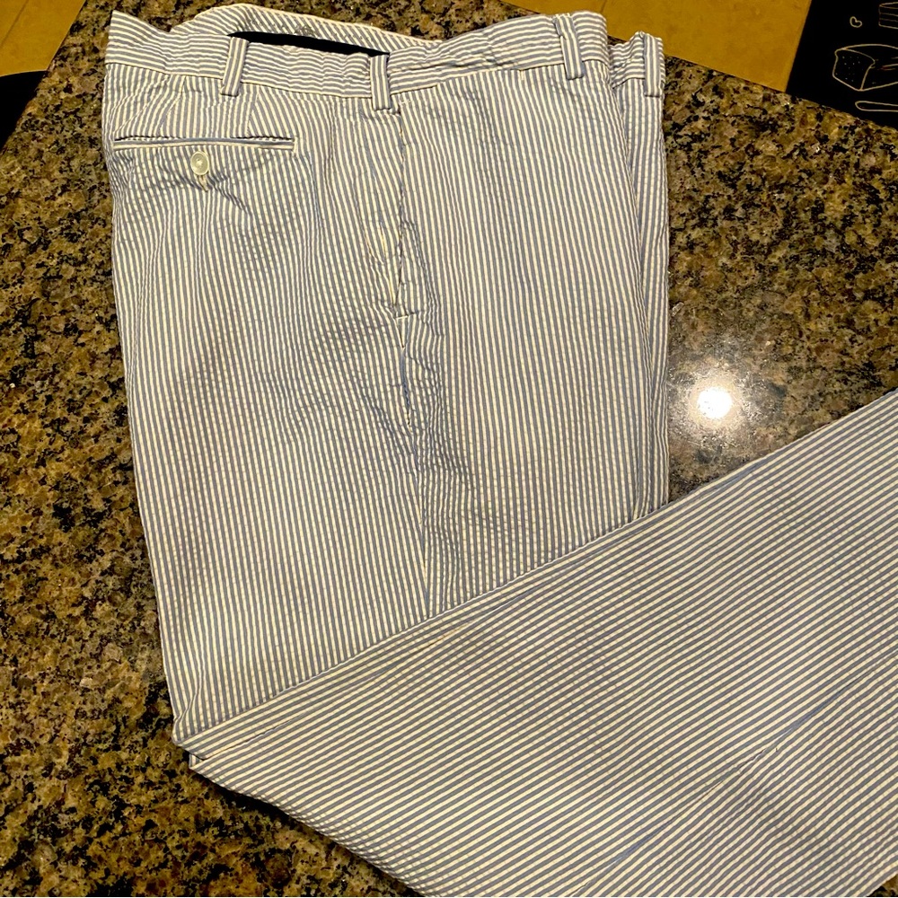 Men’s seer sucker trousers